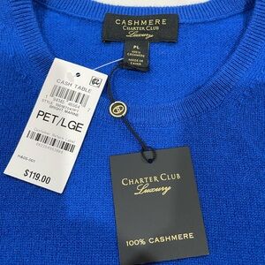 Charter Club 100% Cashmere Sweater NWT